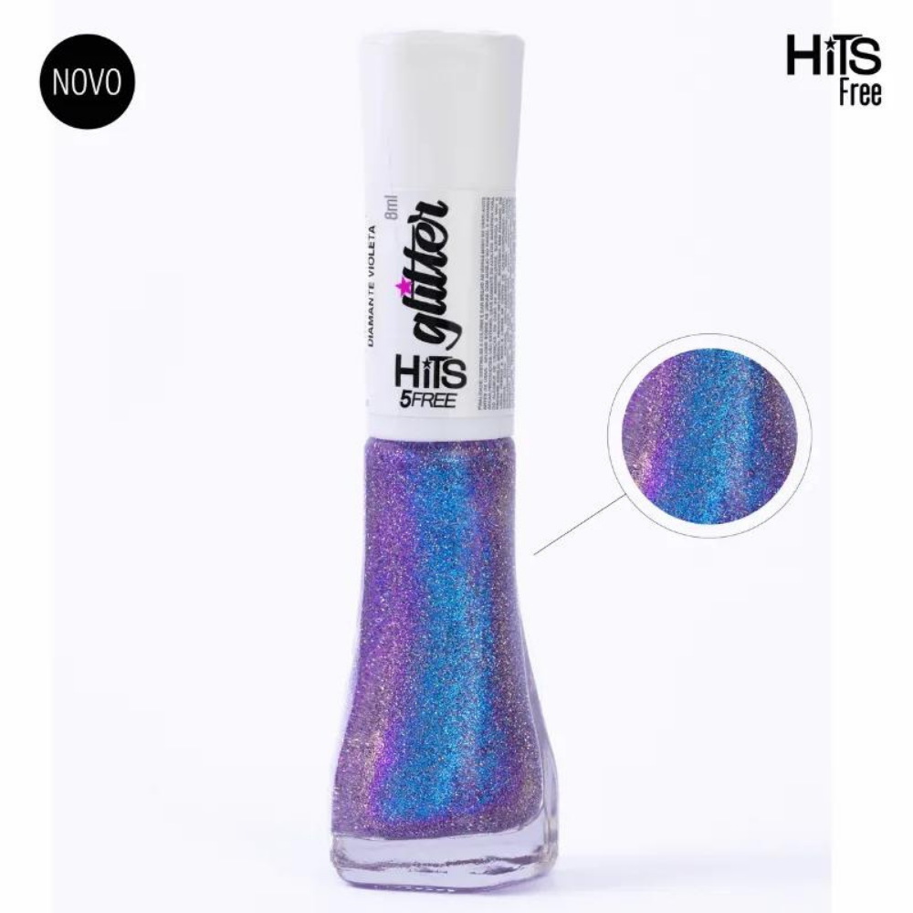 Esmalte Hits Glitter Diamante Violeta 8ml