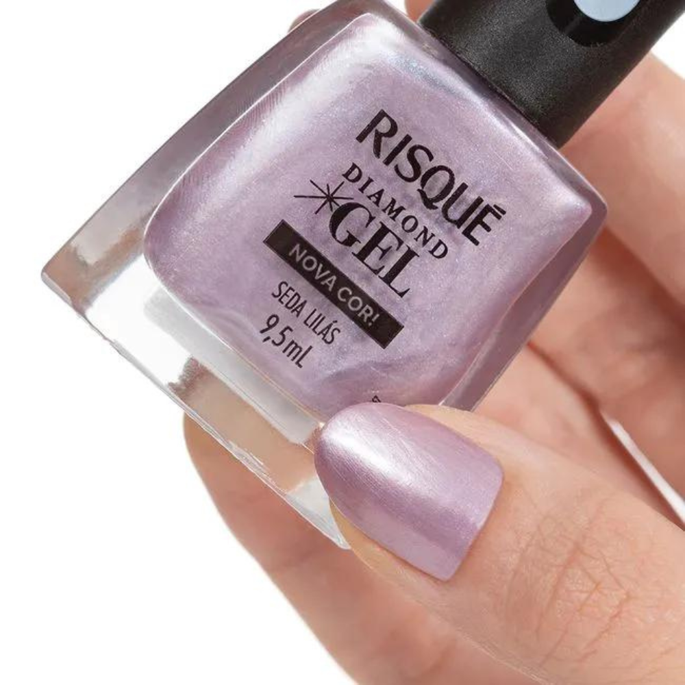 Esmalte Risqué Diamond Gel Seda Lilás 9,5ml