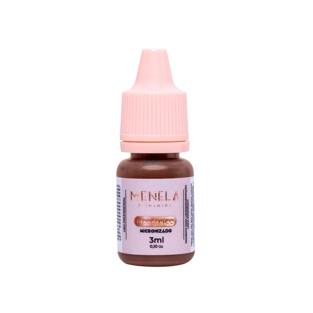 Pigmento Menela Mr. Brown Castanho Médio Inorgânico Micropigmentação Sobrancelhas 3ml