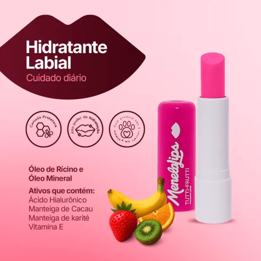 Hidratante Labial De Tutti-Frutti MenelaLips 3,6g