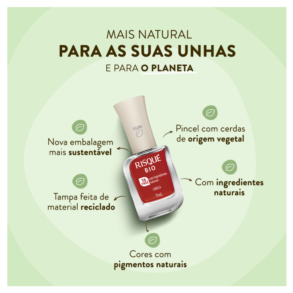 Esmalte Risqué Cremoso Bio 9ml Canela