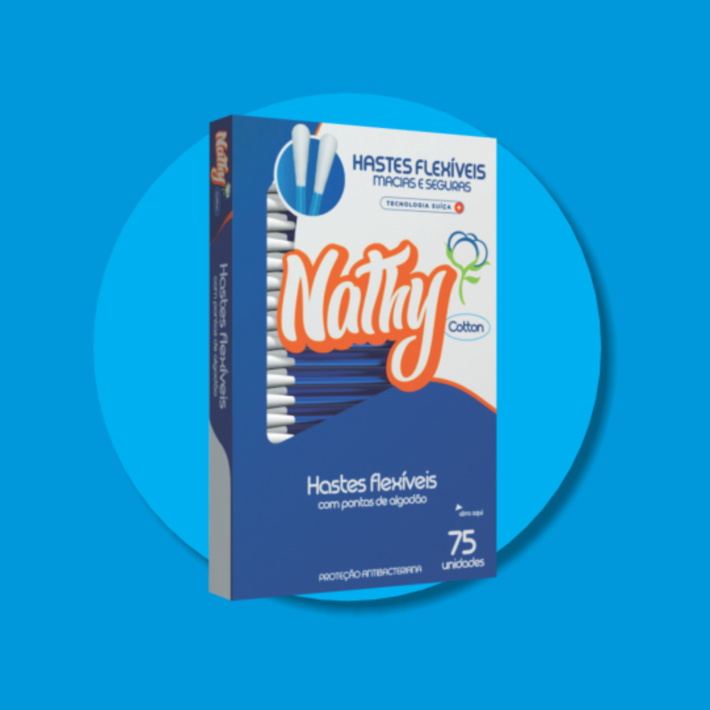 Hastes Flexiveis Nathy Cotton 75 Unidades