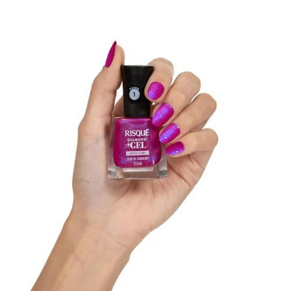 Esmalte Risqué Diamond Gel Licor Cranberry 9,5ml