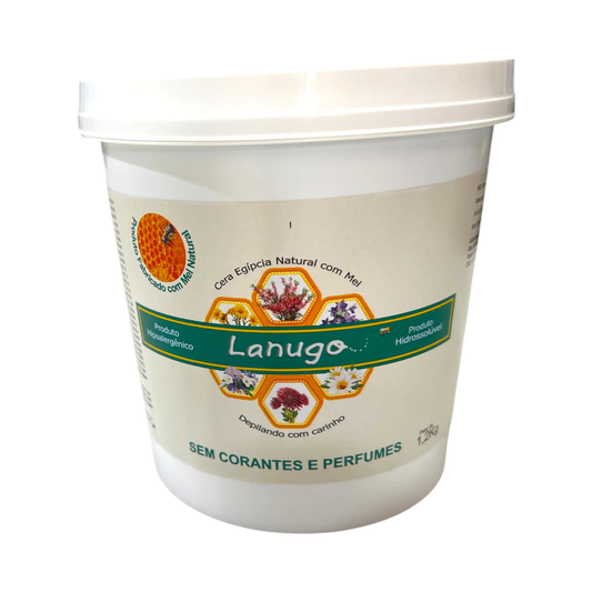 Cera Depilatória Egípcia Natural Mel Lanugo 1,2kg