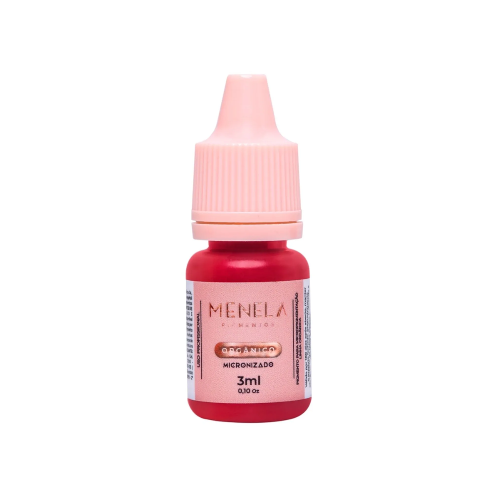 Pigmento Menela Miss Cherrie Vermelho Intenso Orgânico Micropigmentação Labial 3ml