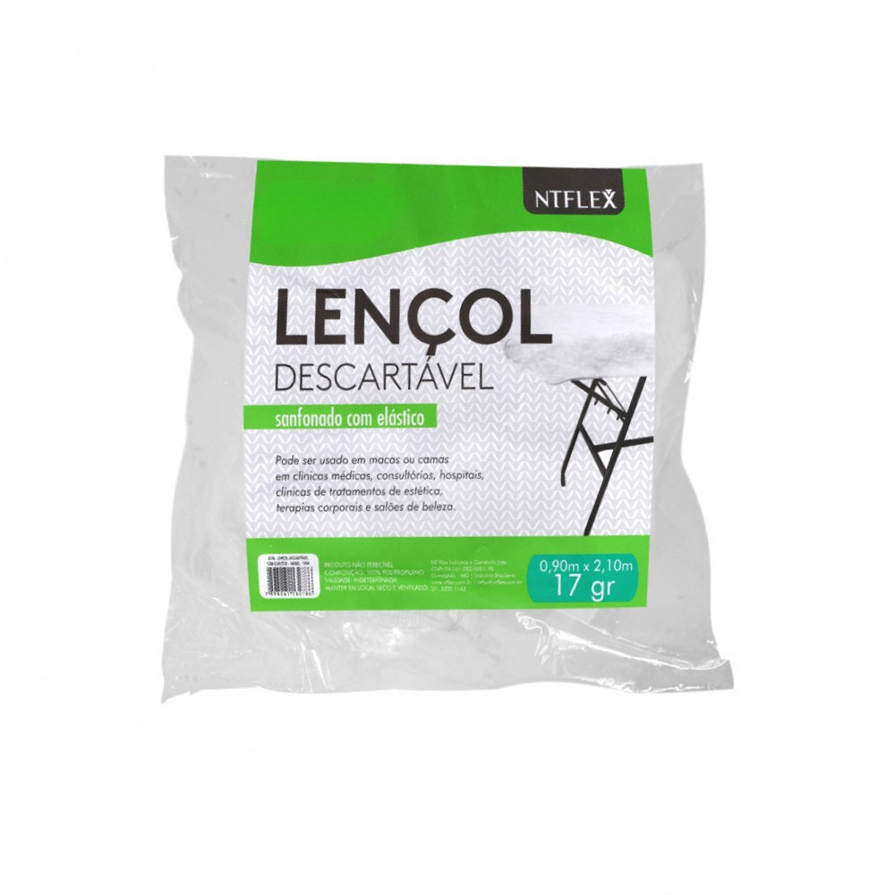 Lençol Descartável Com Elástico Sanfonado GR16 5 Unidades Ntflex