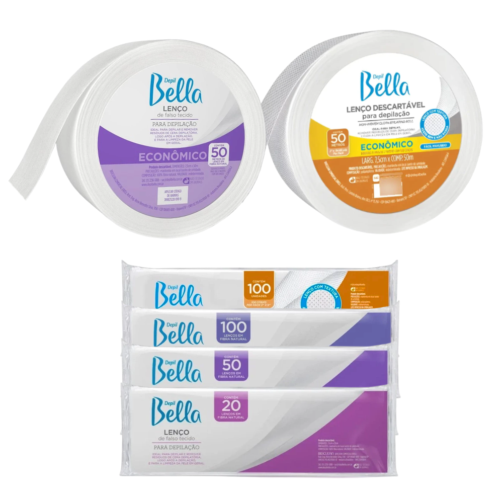 Lenço Perlon Para Depilação Depil Bella