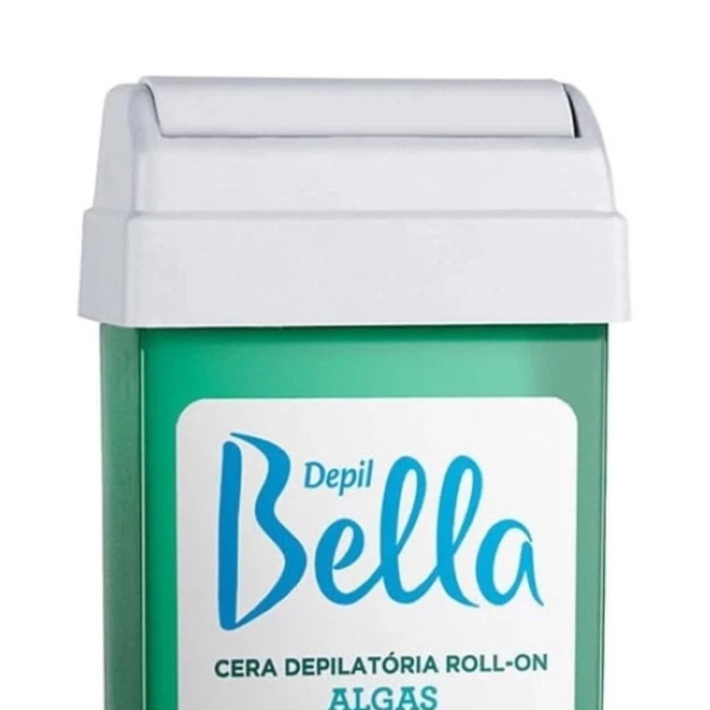 Kit 6 Refil Cera Depilatória Roll On Deo Algas Com Menta Depil Bella 100g