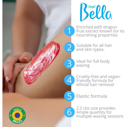 Cera Depilatória Confete Pink Pitaya Depil Bella 1kg