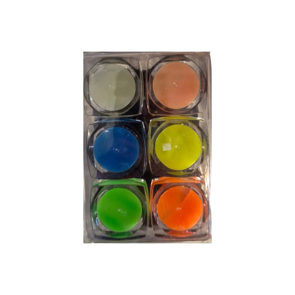 Kit Pigmentos Em Pó Decoração Para As Unhas 6 cores