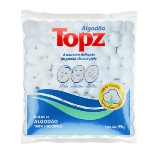 Algodão Em Bolas Topz 95g