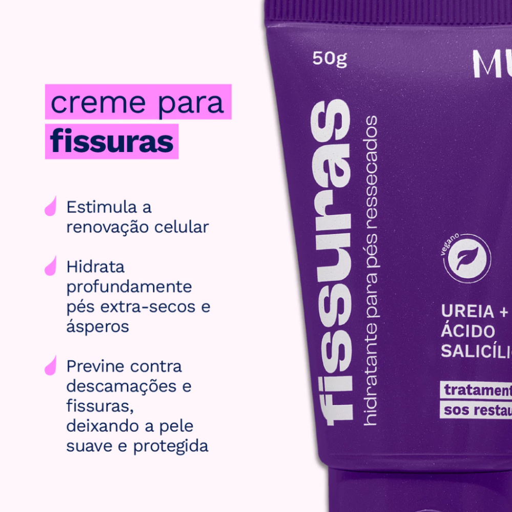 Creme Para Fissuras Dos Pés Musa 50g
