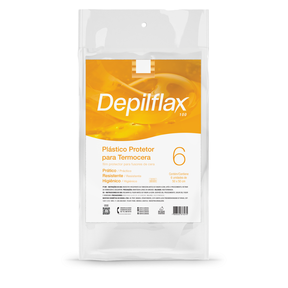 Protetor Plástico Para Termocera Depilflax 6 Unidades