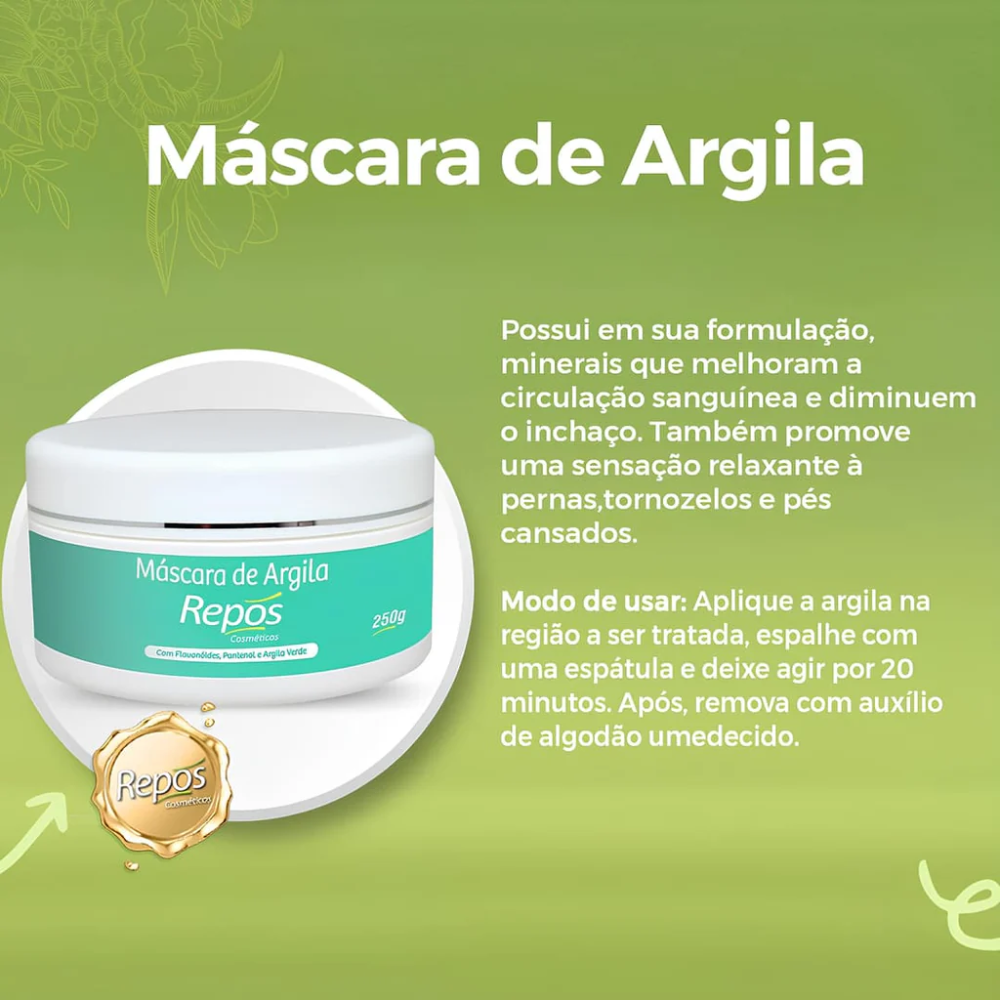 Mascara De Argila Detox Repos 250g