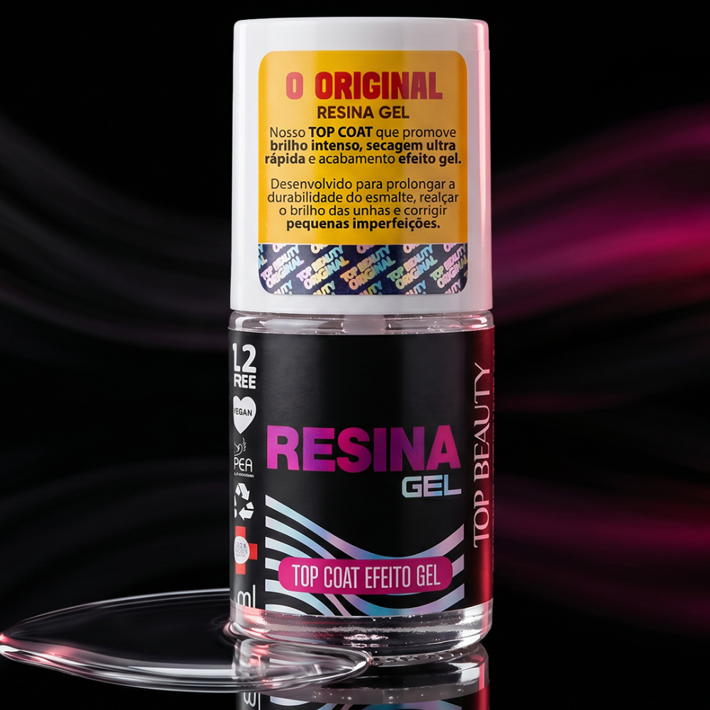 Top Coat Resina Gel Top Beauty 7ml
