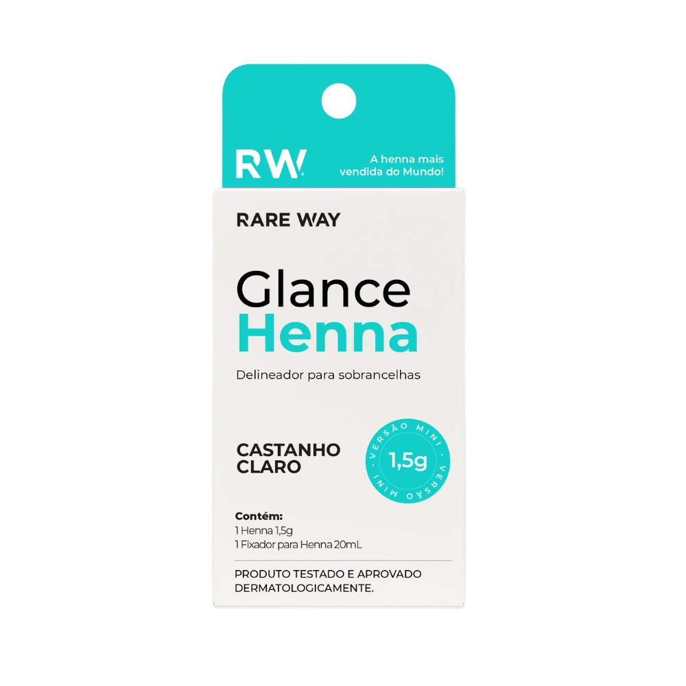 Kit Henna E Fixador Para Sobrancelhas Rare Way Glance