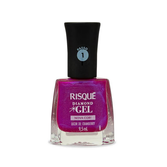 Esmalte Risqué Diamond Gel Licor Cranberry 9,5ml