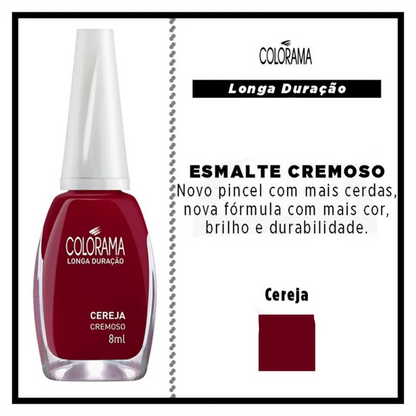 Esmalte Colorama Cremoso Cereja - Vermelho