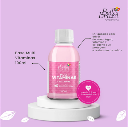 Refil Esmalte Bella Brazil Profissional Base Multi Vitaminas 100ml