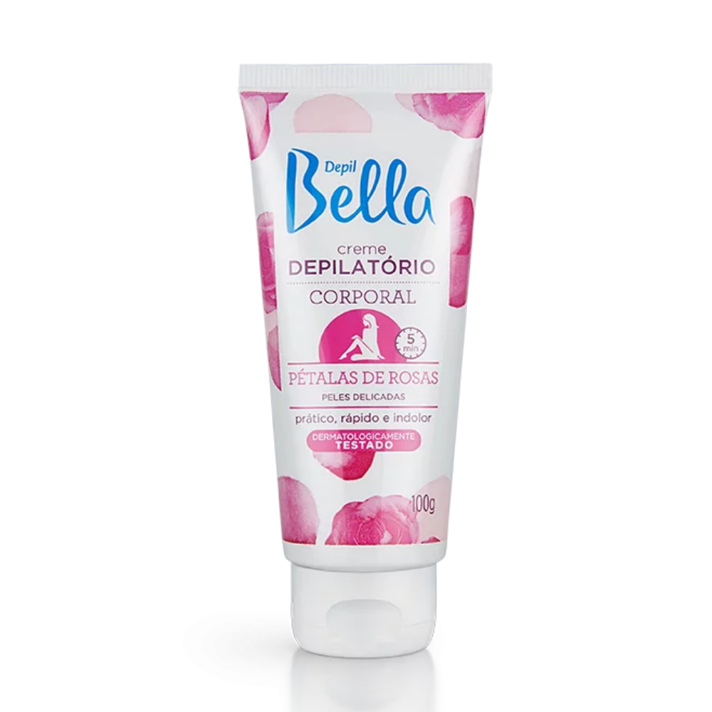 Creme Depilatório Corporal De Pétalas Rosas Depil Bella 100g