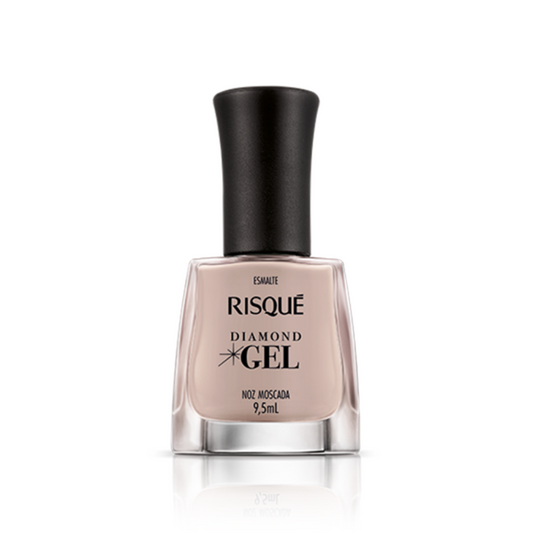 Esmalte Risqué Diamond Gel Nóz Moscada 9,5 ml - Nude - Diamond Gel