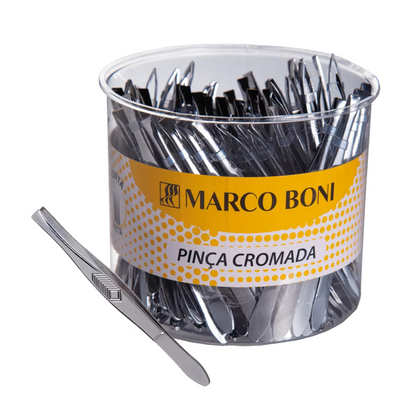 Pinça Para Sobrancelhas Em Aço Carbono Com Ponta Reta Marco Boni