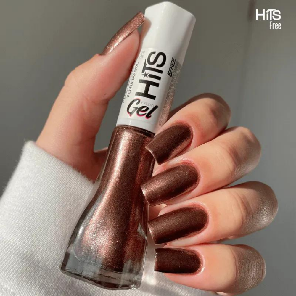 Esmalte Hits Perolado Efeito Gel Pedra Do Sol 8ml