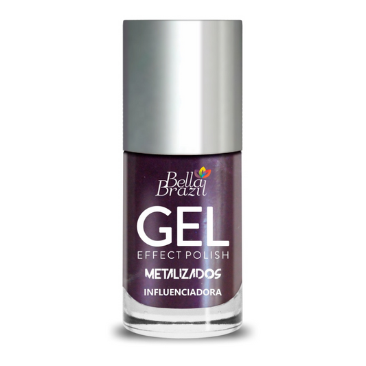 Esmalte Bella Brazil Efeito Gel Metalizado 215 Influenciadora 9ml