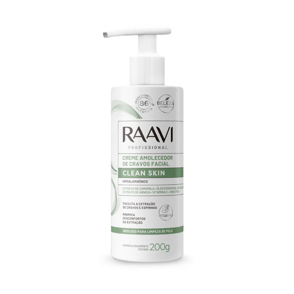 Creme Amolecedor De Cravos Facial Clean Skin Raavi 200g