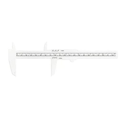 Paquímetro Plástico Branco 20cm Santa Clara