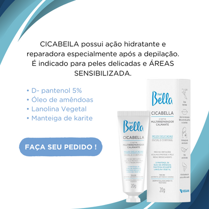 Creme Multirreparador Calmante Cicabella 20g Depil Bella