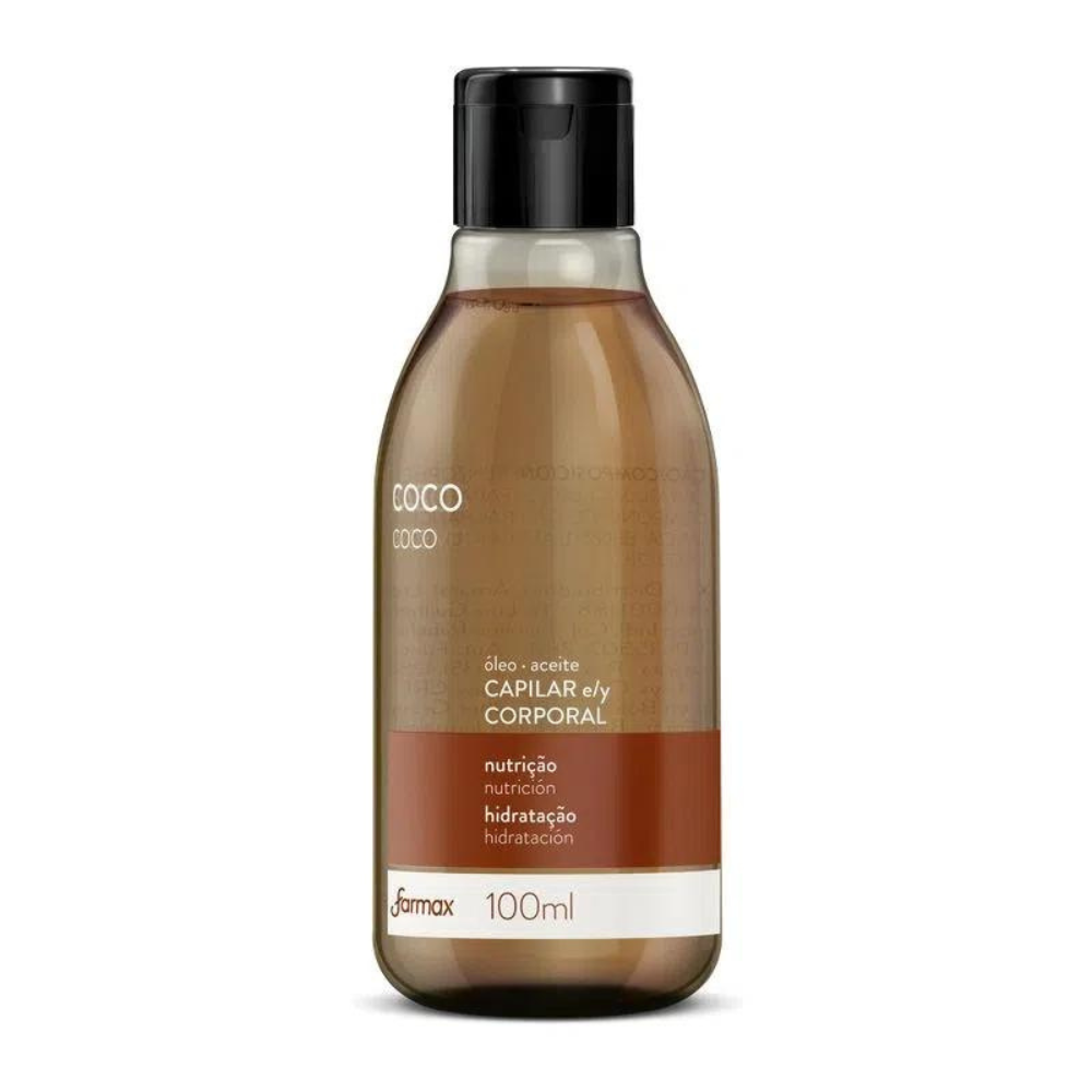 Óleo Capilar E Corporal Farmax 100ml Coco