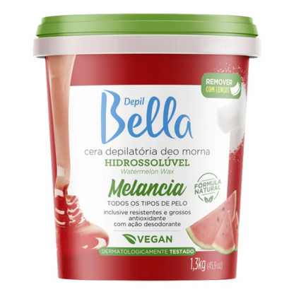 Cera Hidrossolúvel Melancia Depil Bella 1,3kg