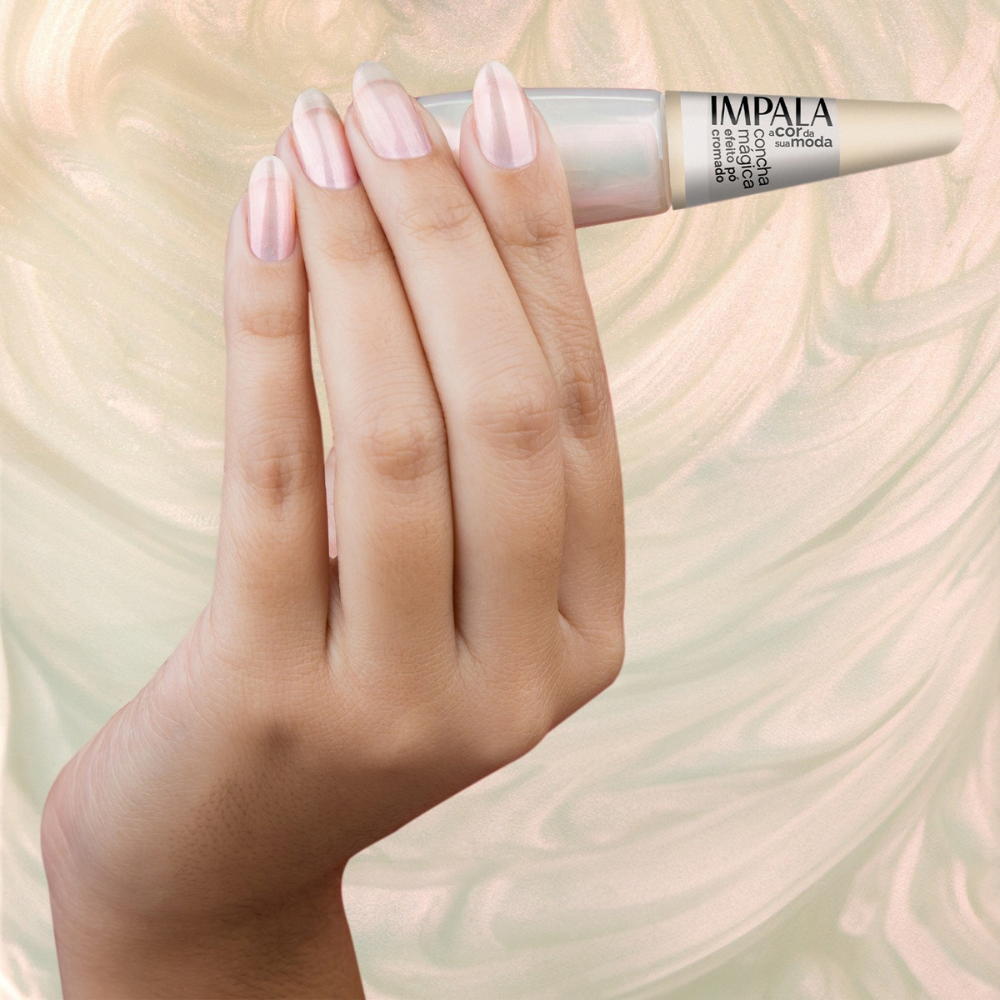 Esmalte Impala Efeito Pó Cromado Concha Mágica 7,5ml