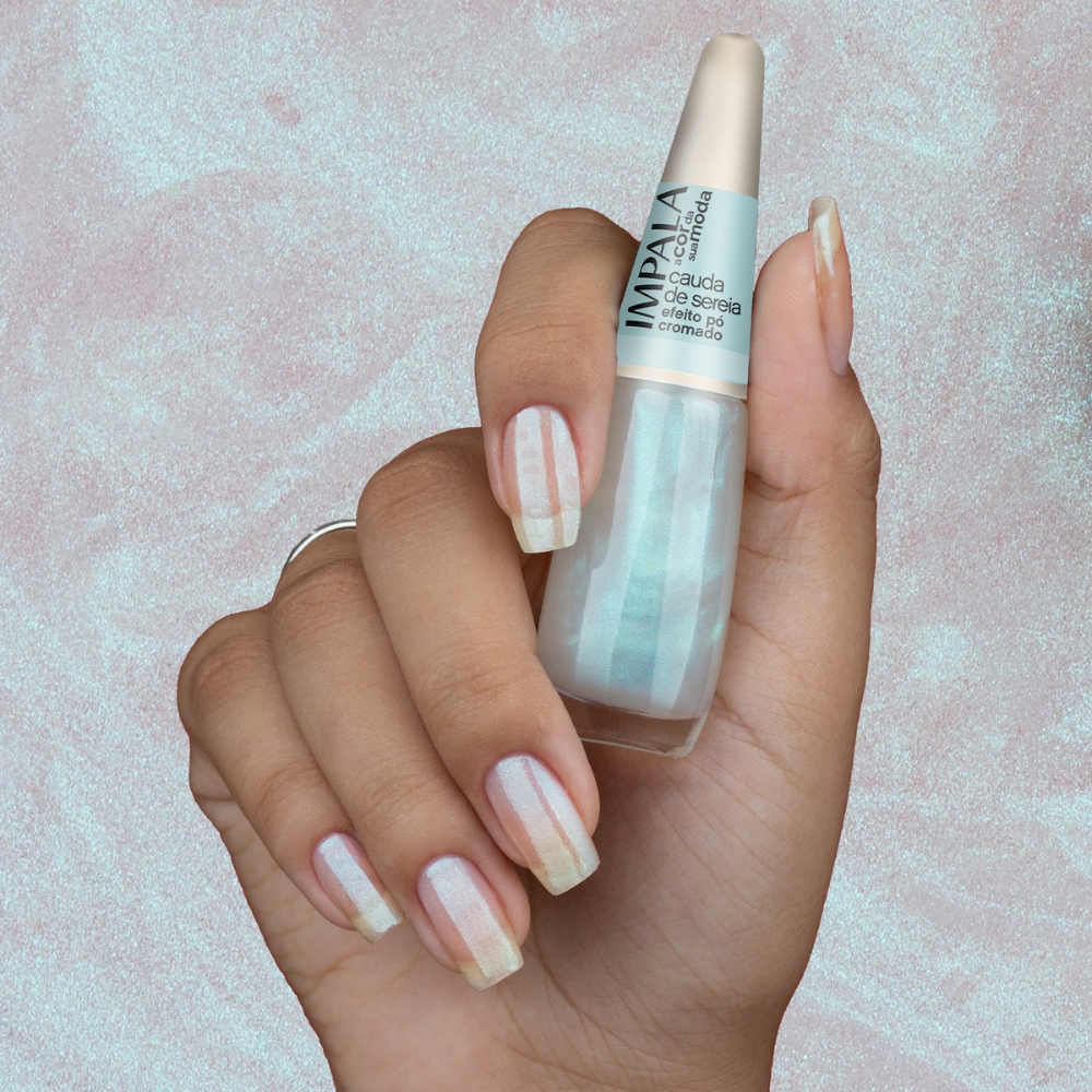 Esmalte Impala Efeito Pó Cromado Cauda de Sereia 7,5ml