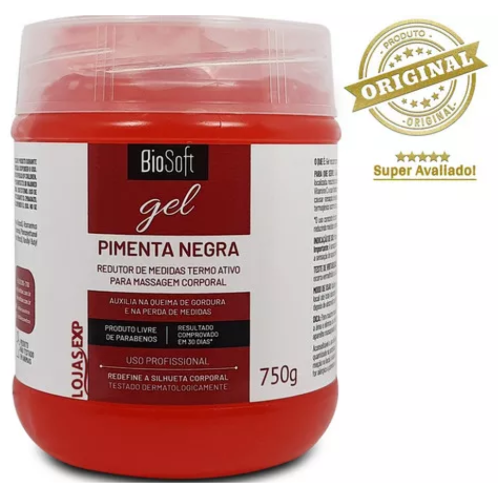 Gel De Massagem Pimenta Negra Bio Soft 750g