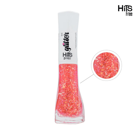Esmalte Hits Glitter Strawberry Jelly 8ml