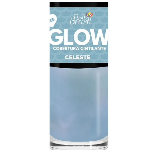 Esmalte Bella Brazil Glow Cintilante 171 Celeste