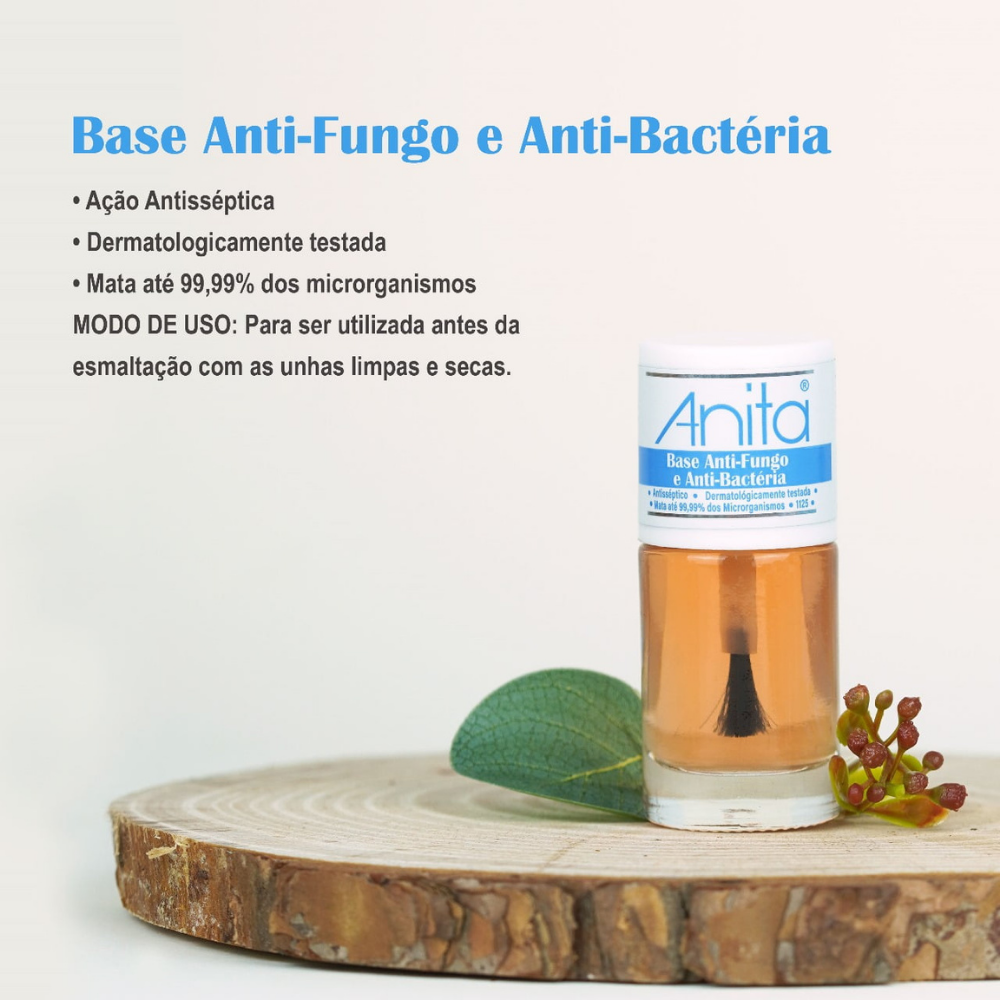 Esmalte Anita Tratamento Base Anti-Fungo E Anti-Bactéria 10ml