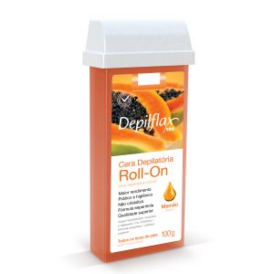 Refil Cera Depilatória Roll On Mamão Depilflax 100g