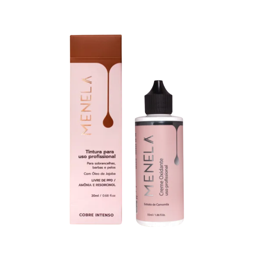 Kit Tintura 20ml Cobre Intenso E Creme Oxidante 55ml Menela