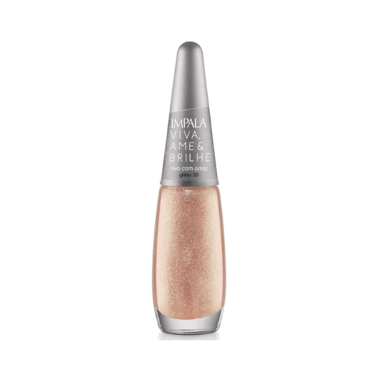 Esmalte Impala Glitter 3D Viva Com Amor 7,5ml