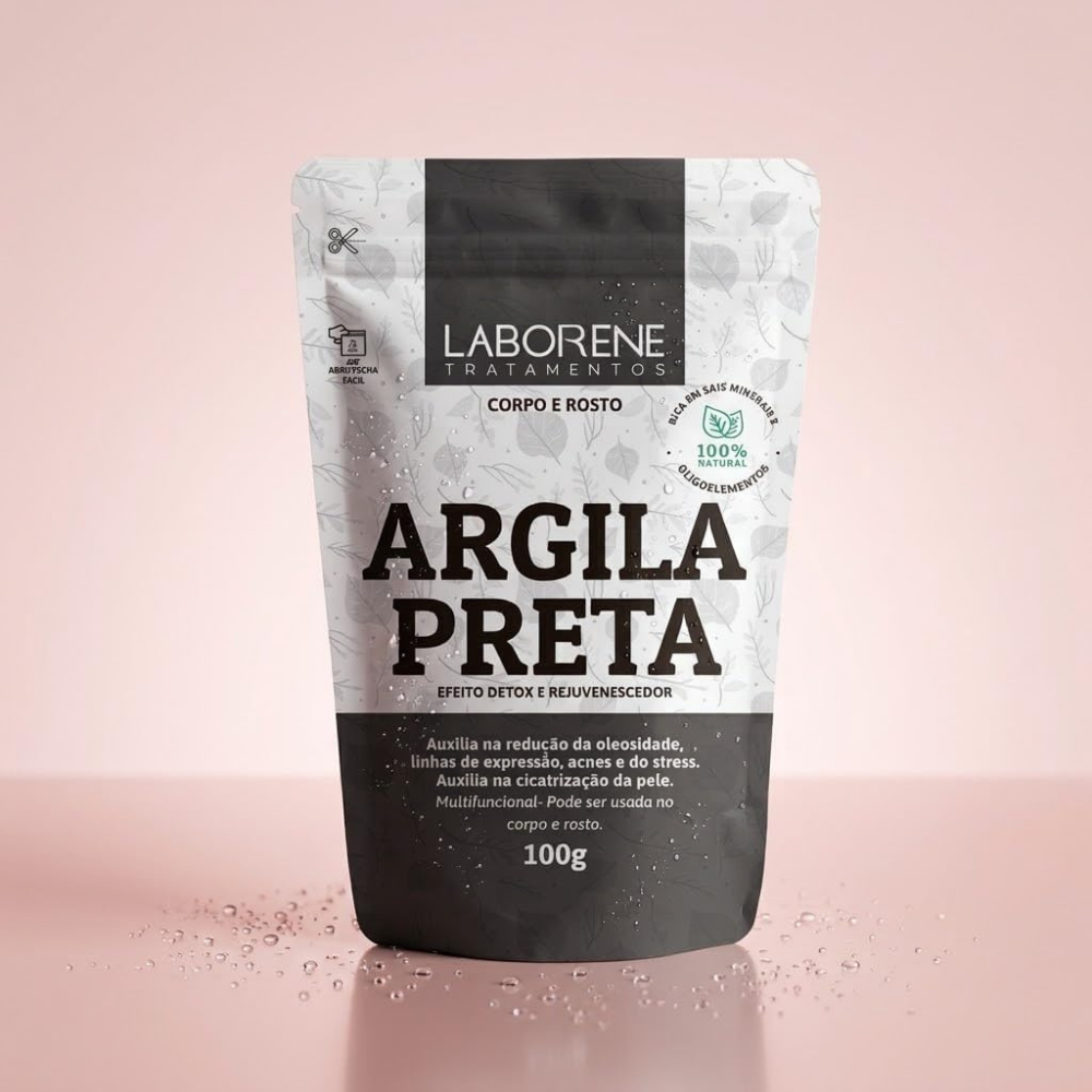 Argila Em Pó Preta Laborene 100g