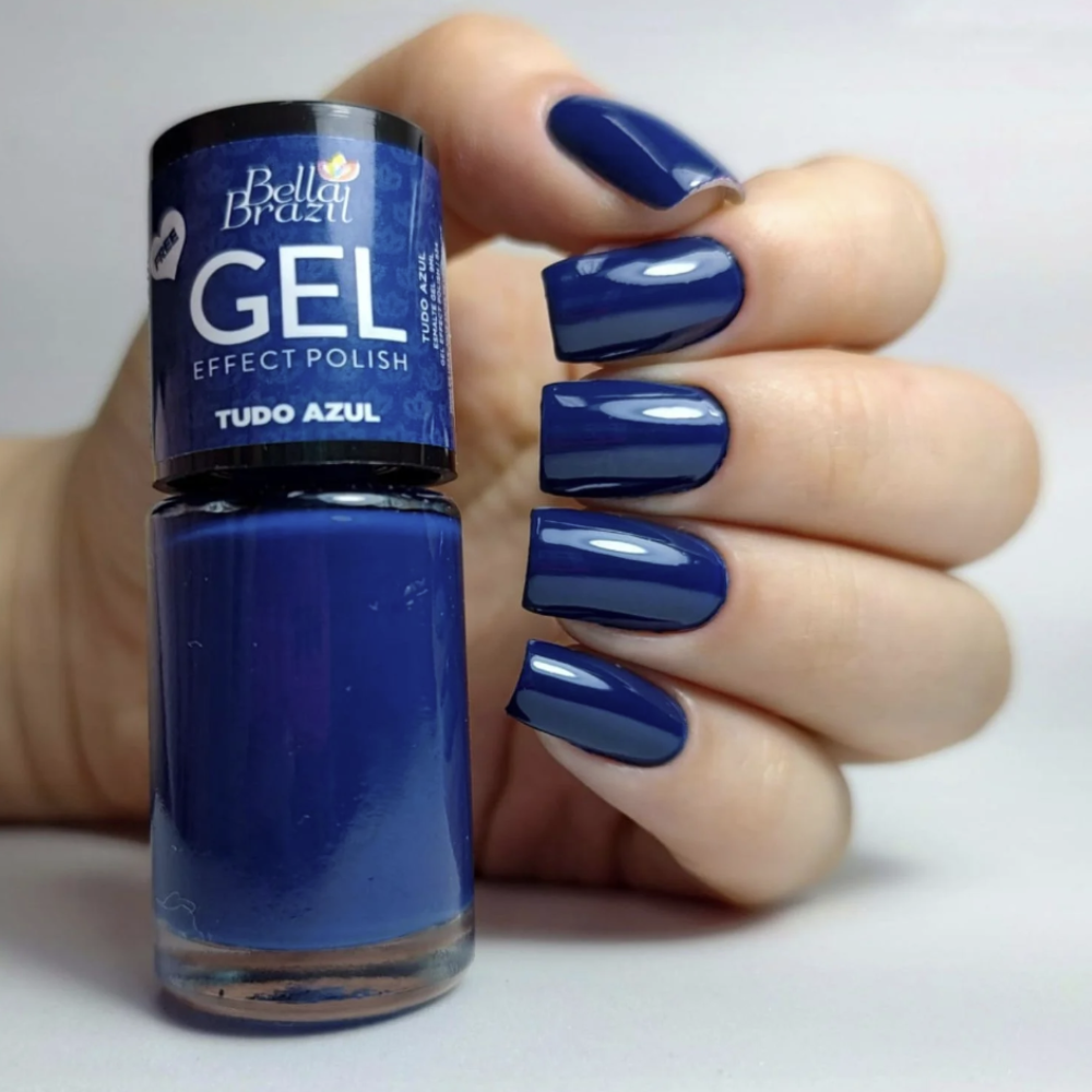 Esmalte Bella Brazil Efeito Gel Cremoso 834 Tudo Azul