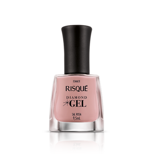 Esmalte Risqué Diamond Gel Sal Rosa 9,5ml - Nude - Diamond Gel