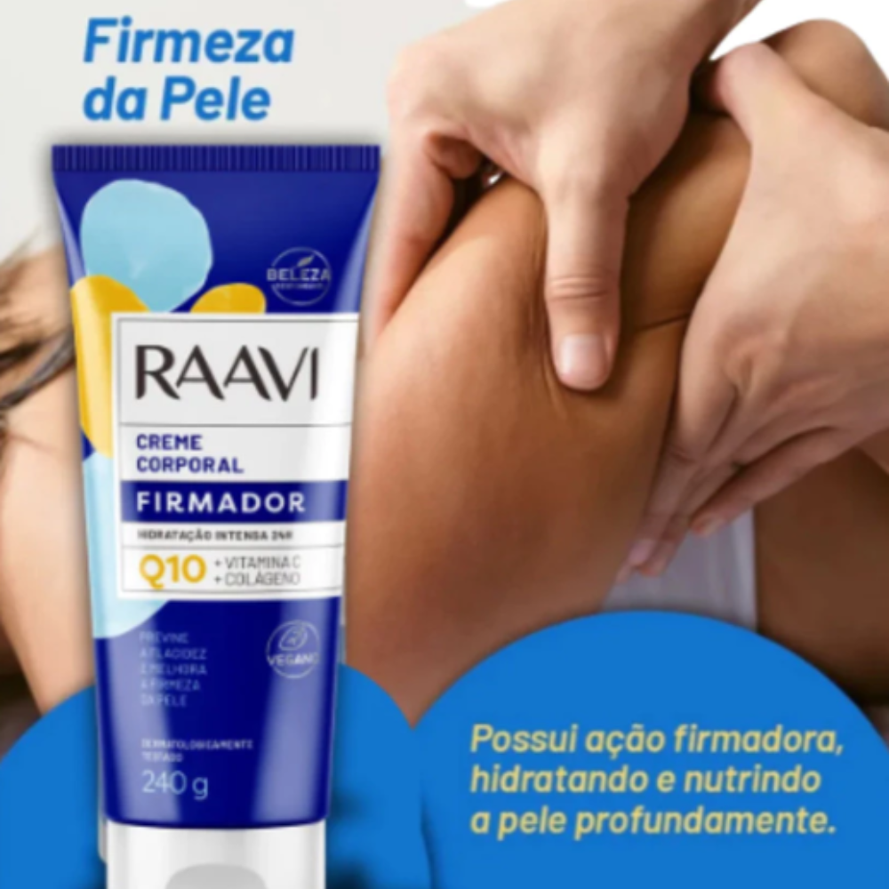Creme Corporal Firmador Q10 Raavi 240g