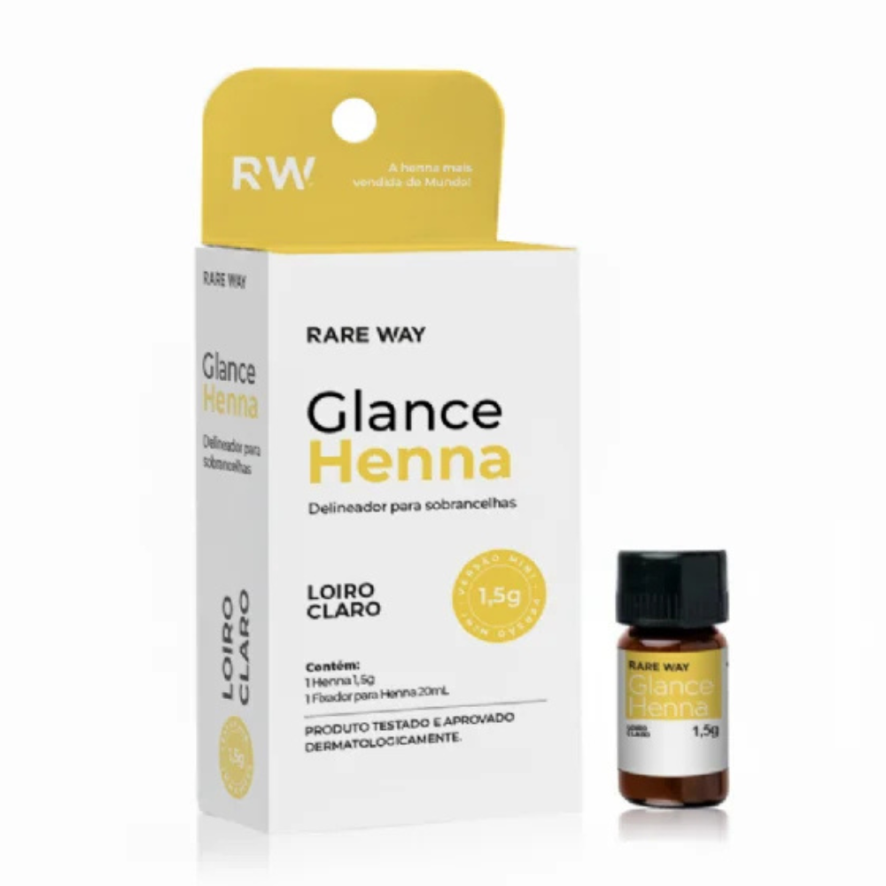 Kit Henna E Fixador Para Sobrancelhas Rare Way Glance