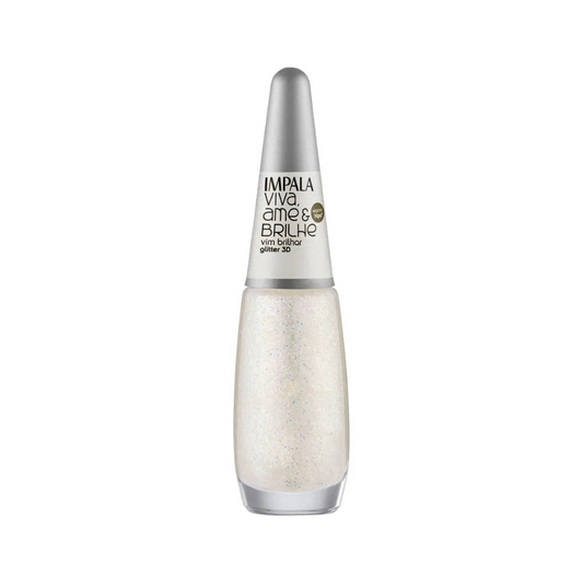 Esmalte Impala Viva, Ame E Brilhe  Glitter 3D Vim Brilhar 7,5ml