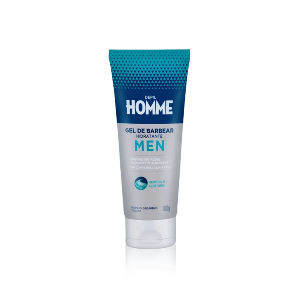 Gel De Barbear Hidratante Masculino Deo Depil Homme 100g
