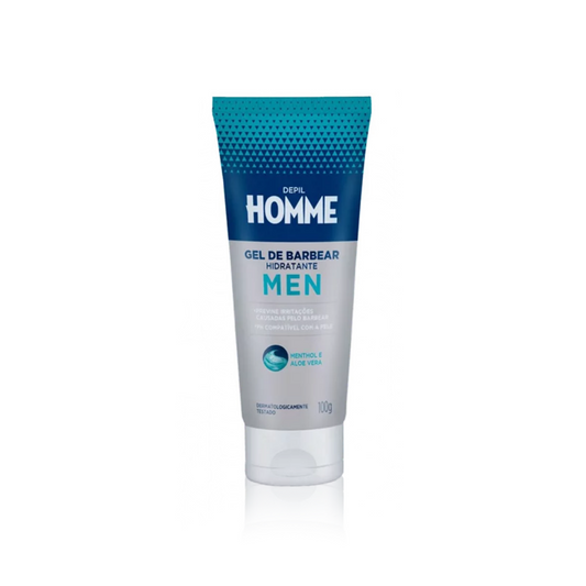 Gel De Barbear Hidratante Masculino Deo Depil Homme 100g
